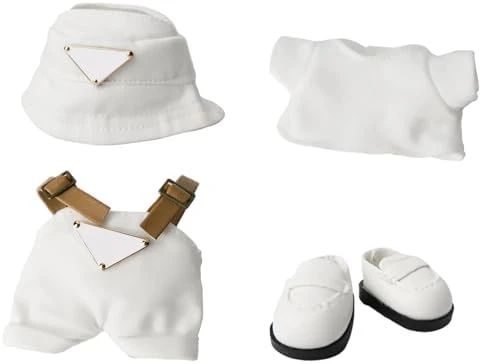 Cloth For 15cm & 17cm Doll,5-Piece Handcrafted Crochet Clothes Outfit For Doll(NO Doll) - Light Pink Clothes + Light Pink Bear-Shaped Velvet Hat + Glasses + Shoulder Bag + White Canvas Shoes 10 Cloth For 15cm & 17cm Doll,5-Piece Handcrafted Crochet Clothes Outfit For Doll(NO Doll) - Light Pink Clothes + Light Pink Bear-Shaped Velvet Hat + Glasses + Shoulder Bag + White Canvas Shoes - Image 10