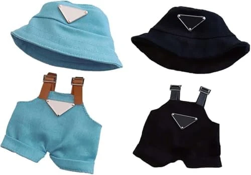 Clothes For Doll(NO Doll) - Hat & Overalls Set , Premium Outfit With Accessories, Stylish Clothes For Doll (Style Pink) 5 Clothes For Doll(NO Doll) - Hat & Overalls Set , Premium Outfit With Accessories, Stylish Clothes For Doll (Style Pink) - Image 5