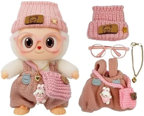 Blue Plaid Plush Doll Clothes For 17cm/6.69in – Headphones, Hoodie, Jacket, Pants & Shoes – Removable Costume (Fit For Labubu Doll Not Included) 11 Blue Plaid Plush Doll Clothes For 17cm/6.69in – Headphones, Hoodie, Jacket, Pants & Shoes – Removable Costume (Fit For Labubu Doll Not Included) - Image 11