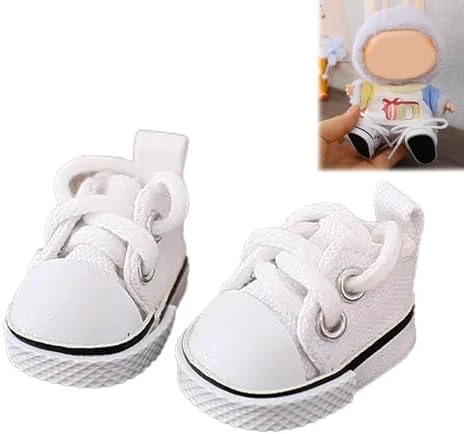 Mini Doll Shoes, 1 Pair Cute Lace Up Canvas Sneakers Compatible For 17cm/15cm Doll Shoes Toy Outfit Accessories(Black) 12 Mini Doll Shoes, 1 Pair Cute Lace Up Canvas Sneakers Compatible For 17cm/15cm Doll Shoes Toy Outfit Accessories(Black) - Image 12