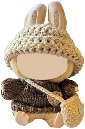 Clothes For Labubu(NO Doll) , Hat & Overalls Set For Labubu Clothes 15cm/17cm Doll Accessories Suit, Doll Outfit Stylish Doll Clothes For Doll (Black) 6 Clothes For Labubu(NO Doll) , Hat & Overalls Set For Labubu Clothes 15cm/17cm Doll Accessories Suit, Doll Outfit Stylish Doll Clothes For Doll (Black) - Image 6