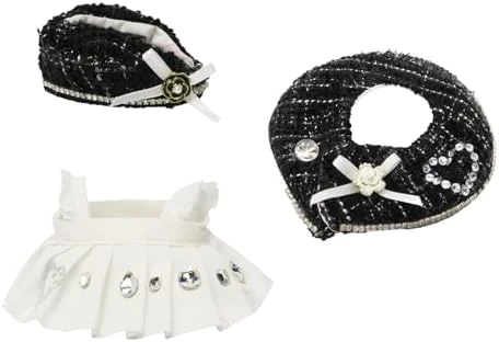 Cloth For 15cm & 17cm Doll,5-Piece Handcrafted Crochet Clothes Outfit For Doll(NO Doll) - Light Pink Clothes + Light Pink Bear-Shaped Velvet Hat + Glasses + Shoulder Bag + White Canvas Shoes 3 Cloth For 15cm & 17cm Doll,5-Piece Handcrafted Crochet Clothes Outfit For Doll(NO Doll) - Light Pink Clothes + Light Pink Bear-Shaped Velvet Hat + Glasses + Shoulder Bag + White Canvas Shoes - Image 3