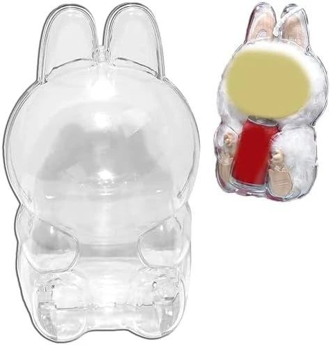 Protective Case Cover For LABUBU Cola Stand, Clear Acrylic Display Box Hard Case Accessories With Silicone Strap For The Monsters LABUBU Cola Series Surprise Shake - Cola Stand (Cola Stand) 4 Protective Case Cover For LABUBU Cola Stand, Clear Acrylic Display Box Hard Case Accessories With Silicone Strap For The Monsters LABUBU Cola Series Surprise Shake - Cola Stand (Cola Stand) - Image 4