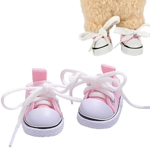 Mini Doll Shoes, 1 Pair Cute Lace Up Canvas Sneakers Compatible For 17cm/15cm Doll Shoes Toy Outfit Accessories(Black) 10 Mini Doll Shoes, 1 Pair Cute Lace Up Canvas Sneakers Compatible For 17cm/15cm Doll Shoes Toy Outfit Accessories(Black) - Image 10