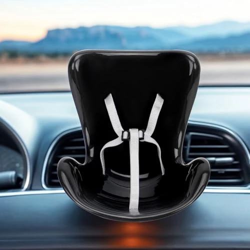 Doll Car Seat Compatible With Labubu, Vent Clip For 10-17cm Blind Box Toys, Secure Doll Seat With Adjustable Safety Strap & Airflow-Friendly Design, Car Decor (Doll Not Included)(Black) 1 Doll Car Seat Compatible With Labubu, Vent Clip For 10-17cm Blind Box Toys, Secure Doll Seat With Adjustable Safety Strap & Airflow-Friendly Design, Car Decor (Doll Not Included)(Black)