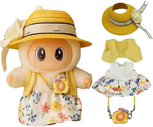 Blue Plaid Plush Doll Clothes For 17cm/6.69in – Headphones, Hoodie, Jacket, Pants & Shoes – Removable Costume (Fit For Labubu Doll Not Included) 7 Blue Plaid Plush Doll Clothes For 17cm/6.69in – Headphones, Hoodie, Jacket, Pants & Shoes – Removable Costume (Fit For Labubu Doll Not Included) - Image 7