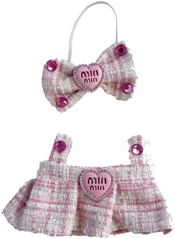 Doll Outfit Set For 17cm Dolls, 2 Piece Clothes Set For Doll, Premium Fashion Dresses For Dolls Accessories Suit (NO Doll) (Pink) 9 Doll Outfit Set For 17cm Dolls, 2 Piece Clothes Set For Doll, Premium Fashion Dresses For Dolls Accessories Suit (NO Doll) (Pink) - Image 9