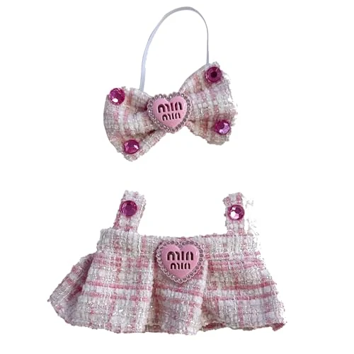 Doll Outfit Set For 17cm Dolls, 2 Piece Clothes Set For Doll, Premium Fashion Dresses For Dolls Accessories Suit (NO Doll) (Pink) 1 Doll Outfit Set For 17cm Dolls, 2 Piece Clothes Set For Doll, Premium Fashion Dresses For Dolls Accessories Suit (NO Doll) (Pink)