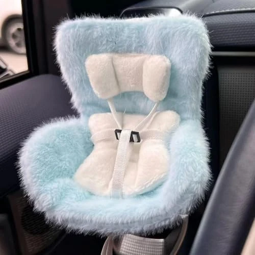 La-bubu Car Seat With Soft Furry Cushion For 10-17cm Dolls, La-bubu Accessories, Car Air Vent Decor, Includes Seat Leg For Desktop Display 9 La-bubu Car Seat With Soft Furry Cushion For 10-17cm Dolls, La-bubu Accessories, Car Air Vent Decor, Includes Seat Leg For Desktop Display - Image 9