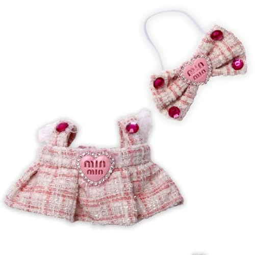 Doll Outfit Set For 17cm Dolls, 2 Piece Clothes Set For Doll, Premium Fashion Dresses For Dolls Accessories Suit (NO Doll) (Pink) 5 Doll Outfit Set For 17cm Dolls, 2 Piece Clothes Set For Doll, Premium Fashion Dresses For Dolls Accessories Suit (NO Doll) (Pink) - Image 5