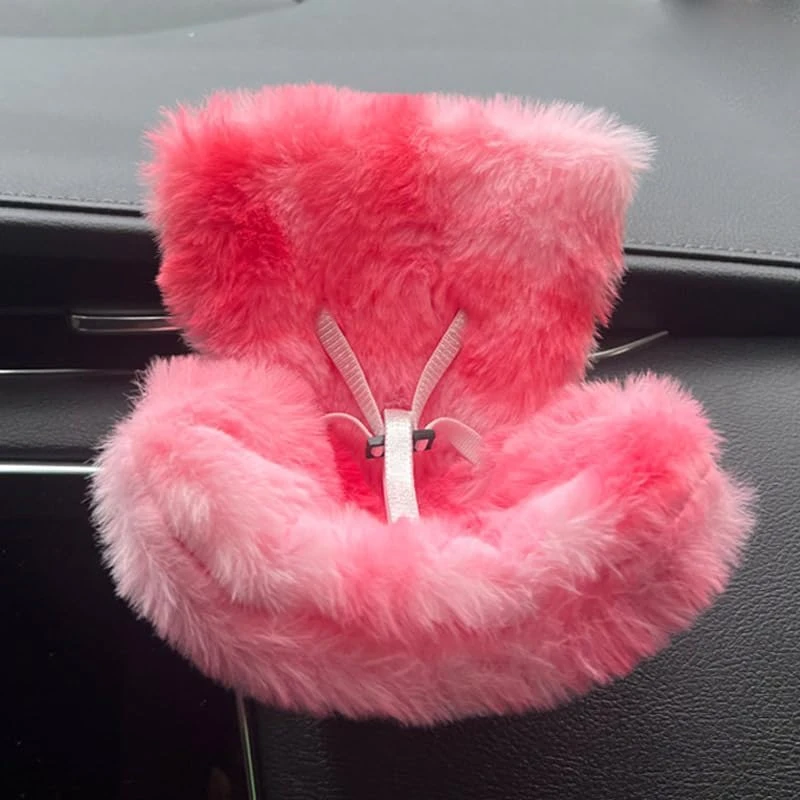 La-bubu Car Seat With Soft Furry Cushion For 10-17cm Dolls, La-bubu Accessories, Car Air Vent Decor, Includes Seat Leg For Desktop Display 6 La-bubu Car Seat With Soft Furry Cushion For 10-17cm Dolls, La-bubu Accessories, Car Air Vent Decor, Includes Seat Leg For Desktop Display - Image 6