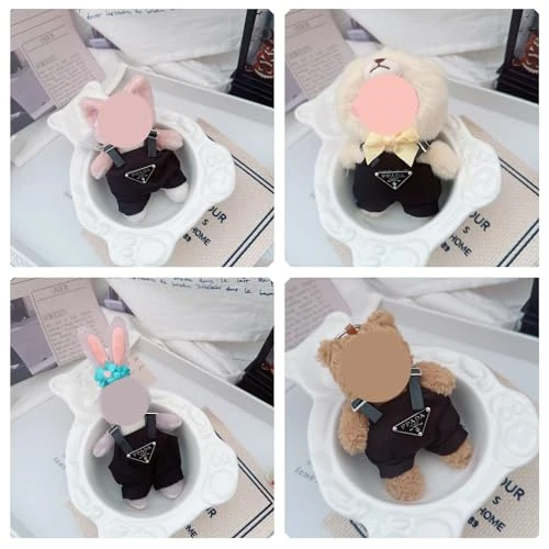 Clothes For Labubu(NO Doll) , Hat & Overalls Set For Labubu Clothes 15cm/17cm Doll Accessories Suit, Doll Outfit Stylish Doll Clothes For Doll (Black) 4 Clothes For Labubu(NO Doll) , Hat & Overalls Set For Labubu Clothes 15cm/17cm Doll Accessories Suit, Doll Outfit Stylish Doll Clothes For Doll (Black) - Image 4